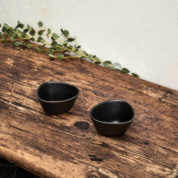 Curve Stoneware skål 2-pak - Sort - LIND DNA