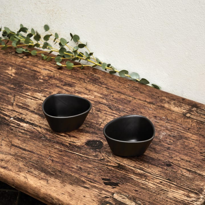 Curve Stoneware skål 2-pak, Sort LIND DNA