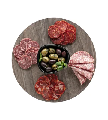 Cut & Serve rundt skærebræt M - Valnød - LIND DNA