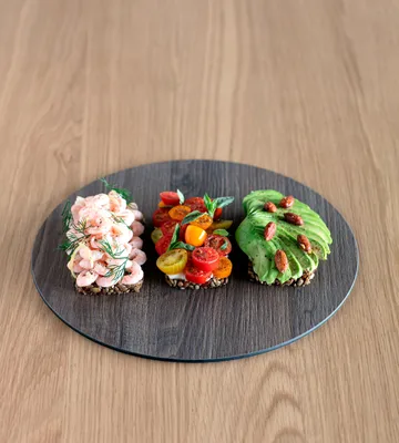 Cut & Serve rundt skærebræt M - Valnød - LIND DNA