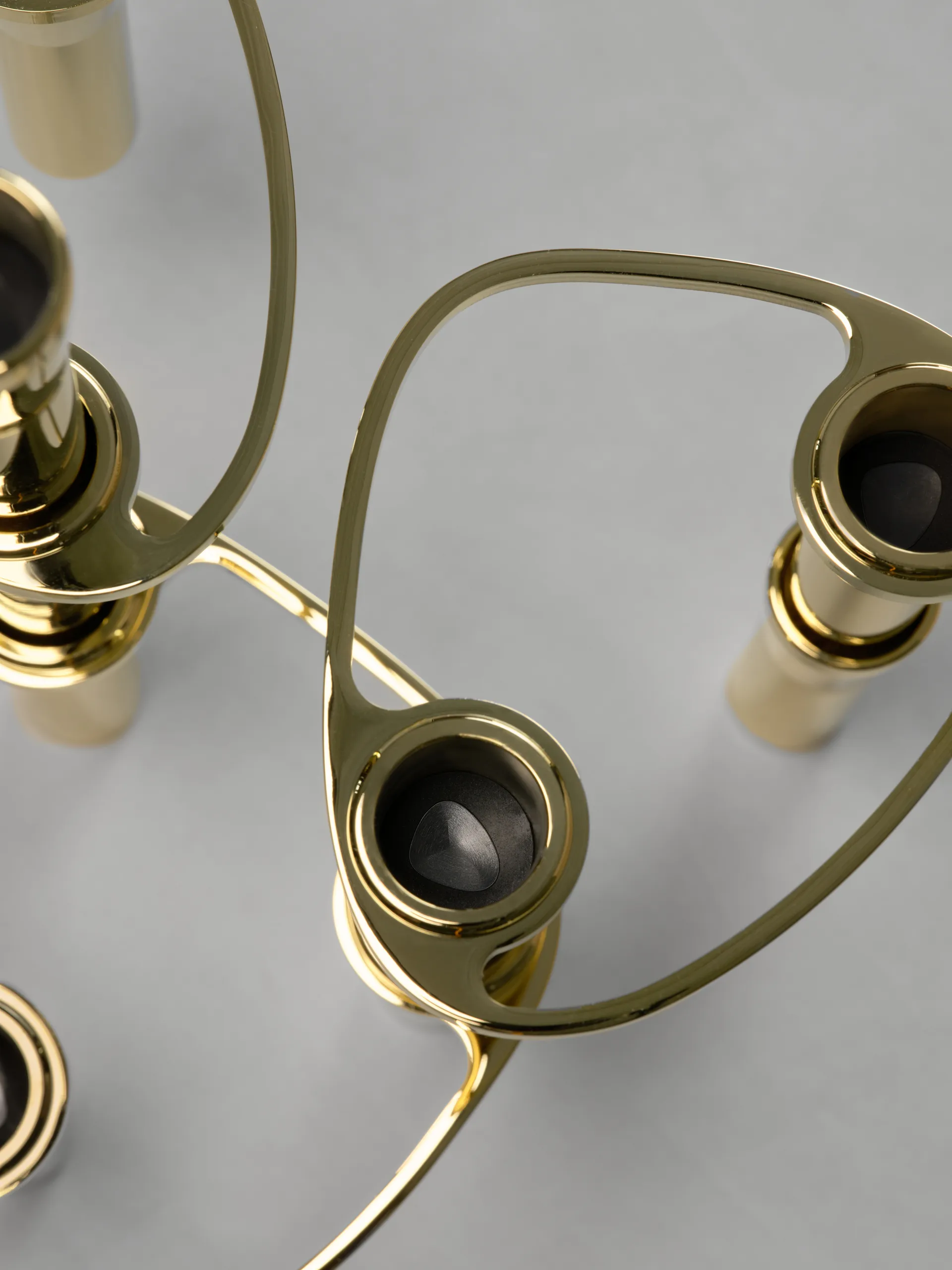 Lind Curve kombinerbar lysestage 24K guldbelagt, Double LIND DNA