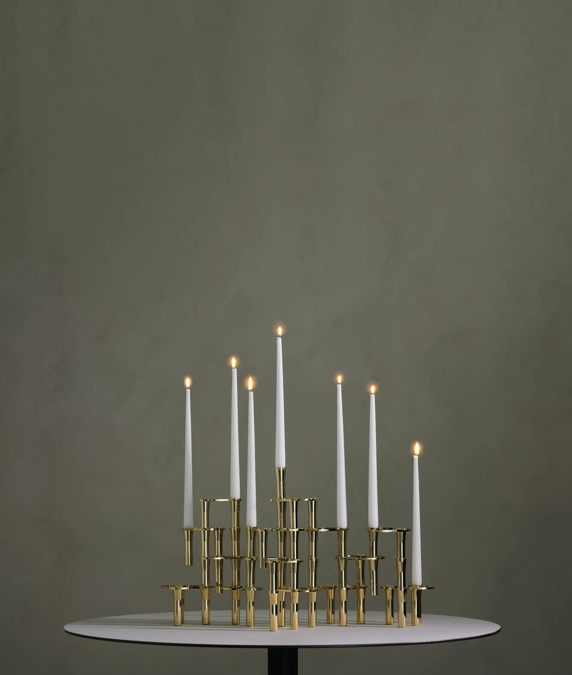 Lind Curve kombinerbar lysestage 24K guldbelagt, Double LIND DNA