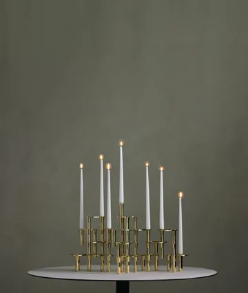 Lind Curve kombinerbar lysestage 24K guldbelagt - Double - LIND DNA
