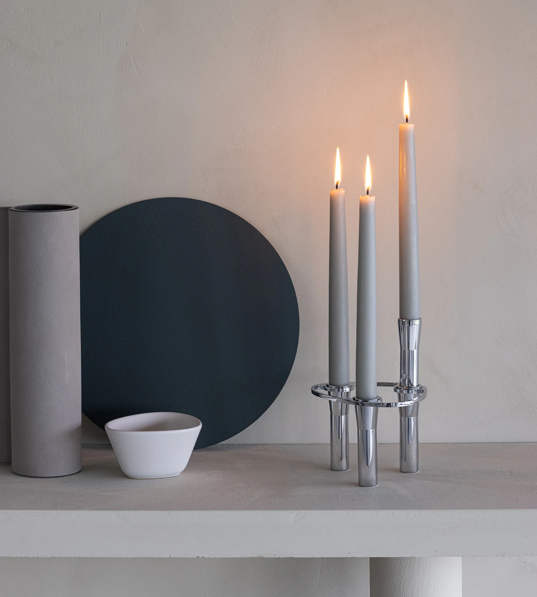 Lind Curve kombinerbar lysestage krom, Single LIND DNA