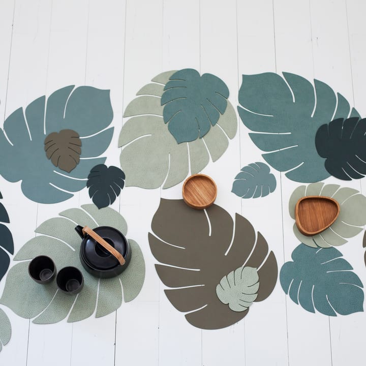 Monstera Leaf Hippo glasunderlag - Olive green - LIND DNA