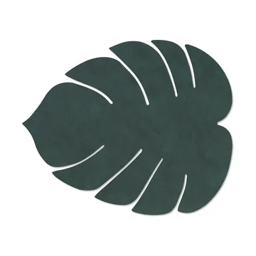 Monstera Leaf Nupo dækkeserviet L - Dark green - LIND DNA