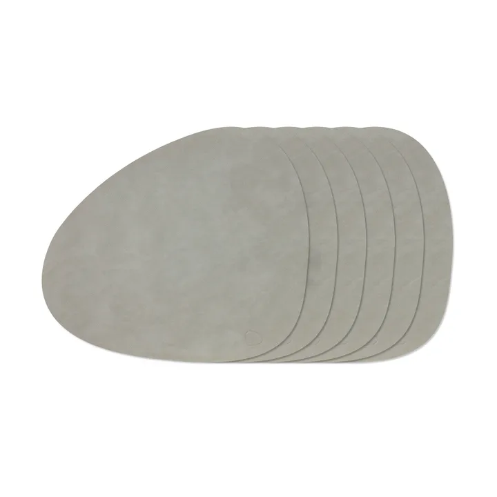 Nupo Curve bordsklædesæt - Light Grey, 6-pak - LIND DNA