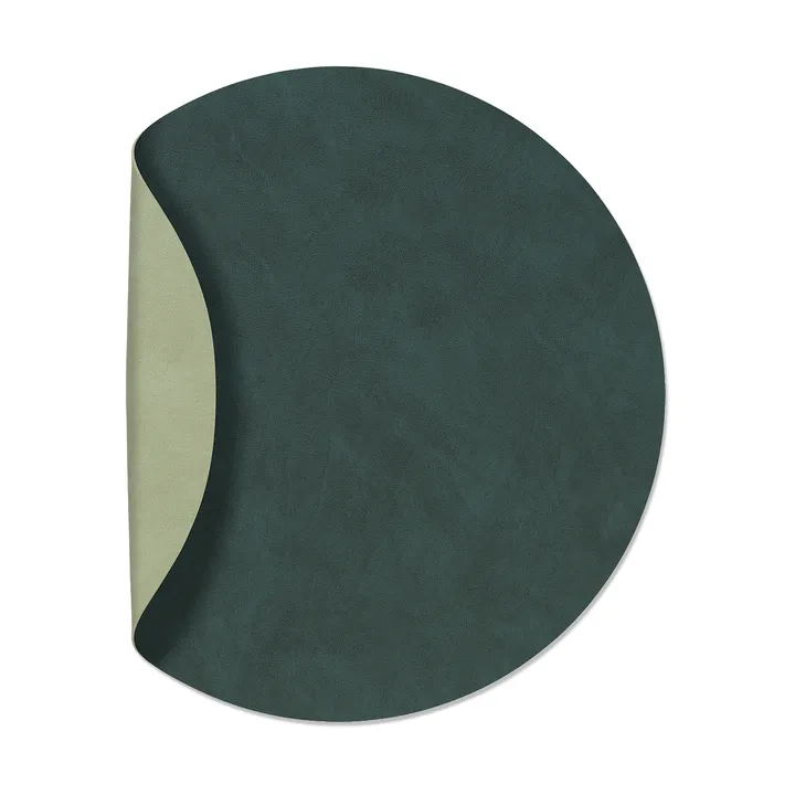 Nupo dækkeserviet circle vendbar XL 1 stk. - Dark green/Olive green, Ø40 cm - LIND DNA
