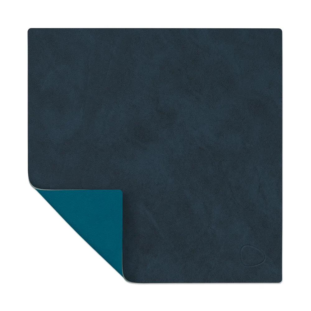 Nupo dækkeserviet square vendbar S 1 stk., Midnight blue/Petrol LIND DNA
