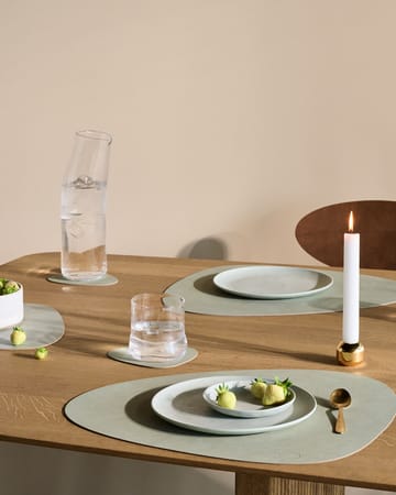 Nupo dækkeserviet vendbar curve L 1 stk. - Dark green/Olive green - LIND DNA