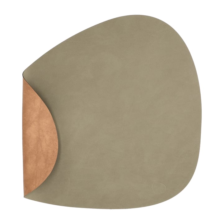 Nupo vendbar dækkeserviet, curve L 1 stk. - Army green/Nature - LIND DNA