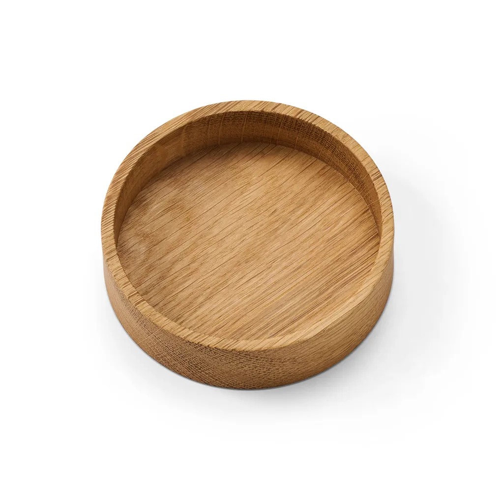 Wood Box opbevaring til glasbrikker, Nature-oak, circle, S LIND DNA