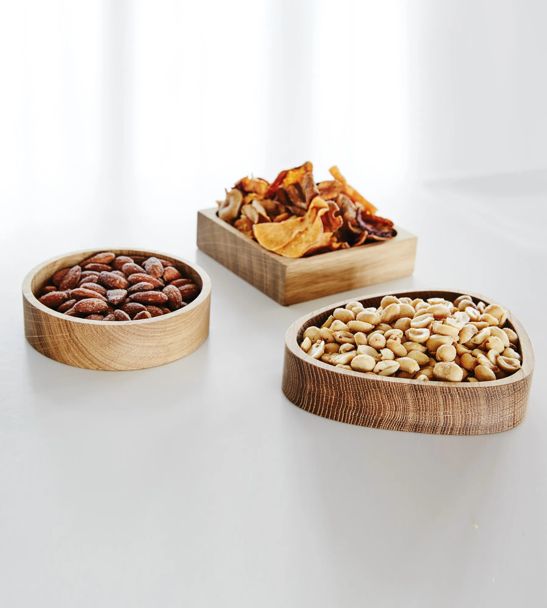 Wood Box opbevaring til glasbrikker, Nature-oak, circle, S LIND DNA