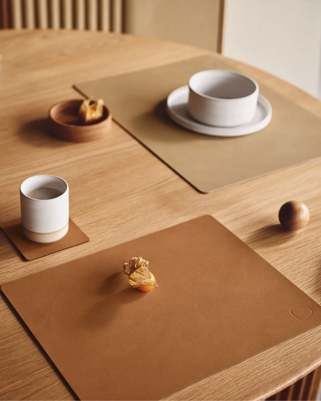 Wood Box opbevaring til glasbrikker, Nature-oak, circle, S LIND DNA