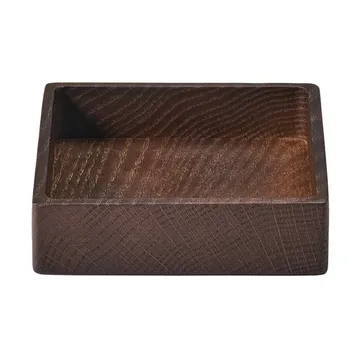 Wood Box opbevaring til glasbrikker - Smoked-oak, square, S - LIND DNA