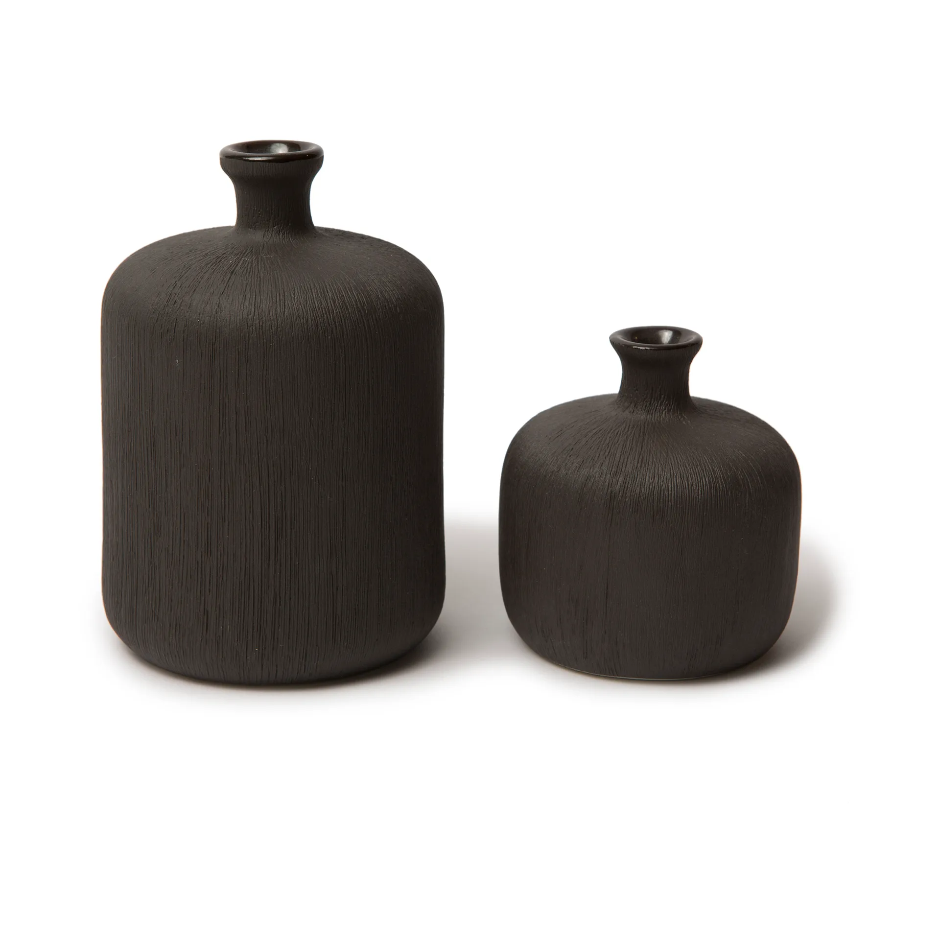 Bottle vase, Black, medium Lindform