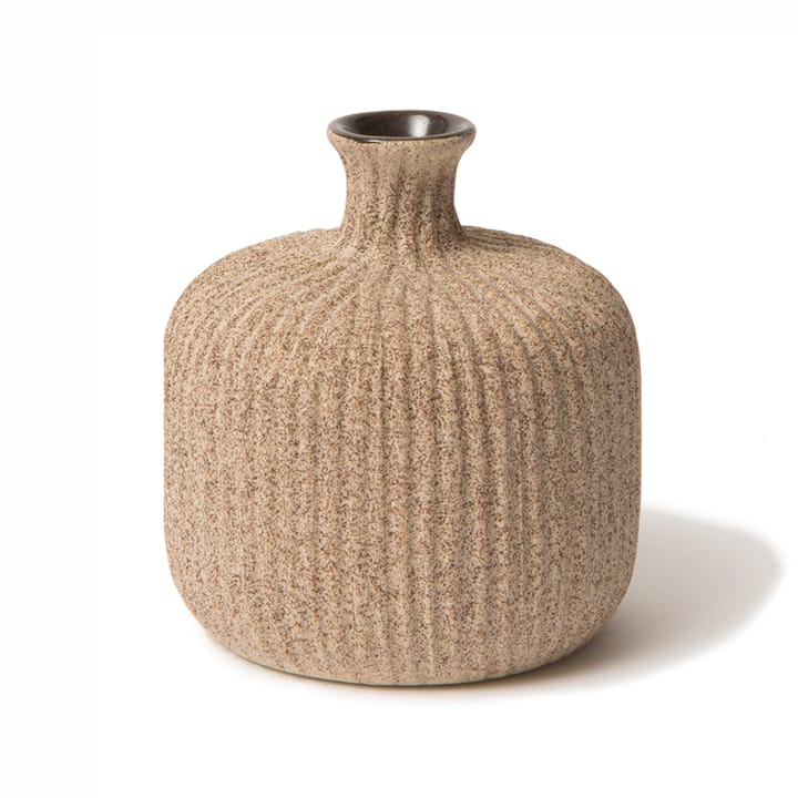 Bottle vase - Sand medium stripe, small - Lindform