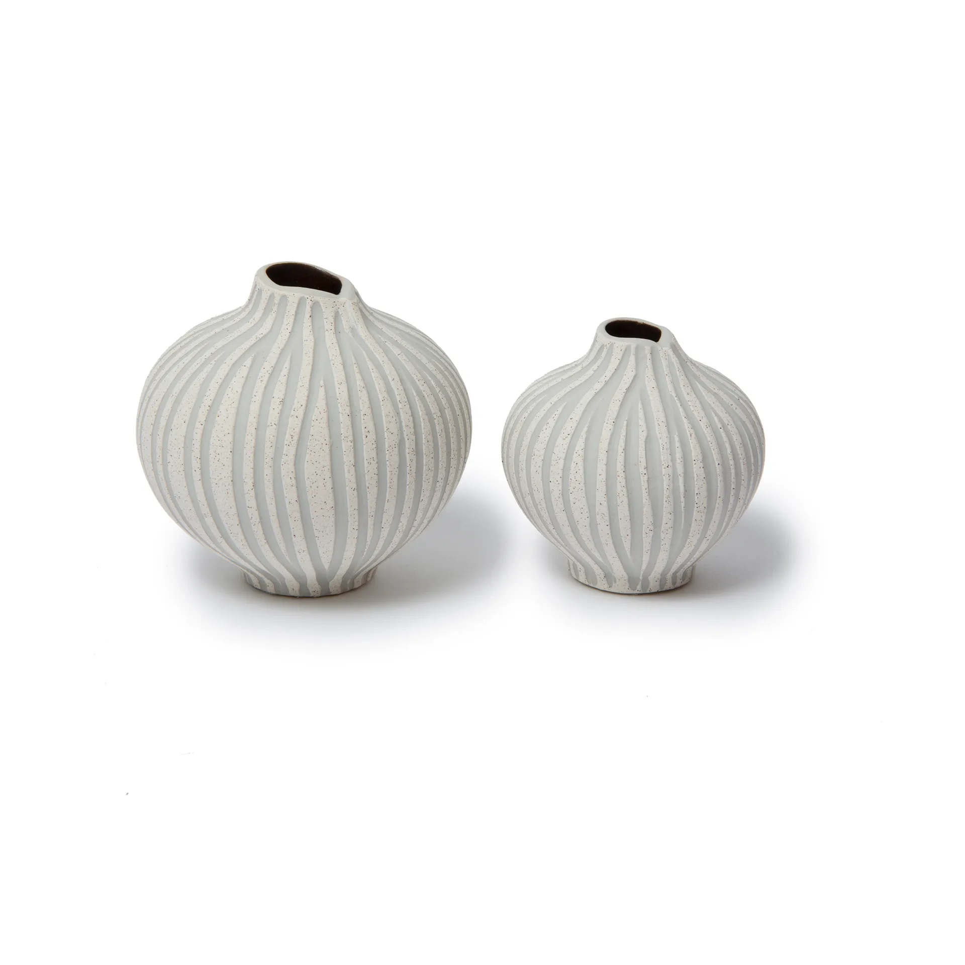 Line vase, Sand white stone stripe, small Lindform