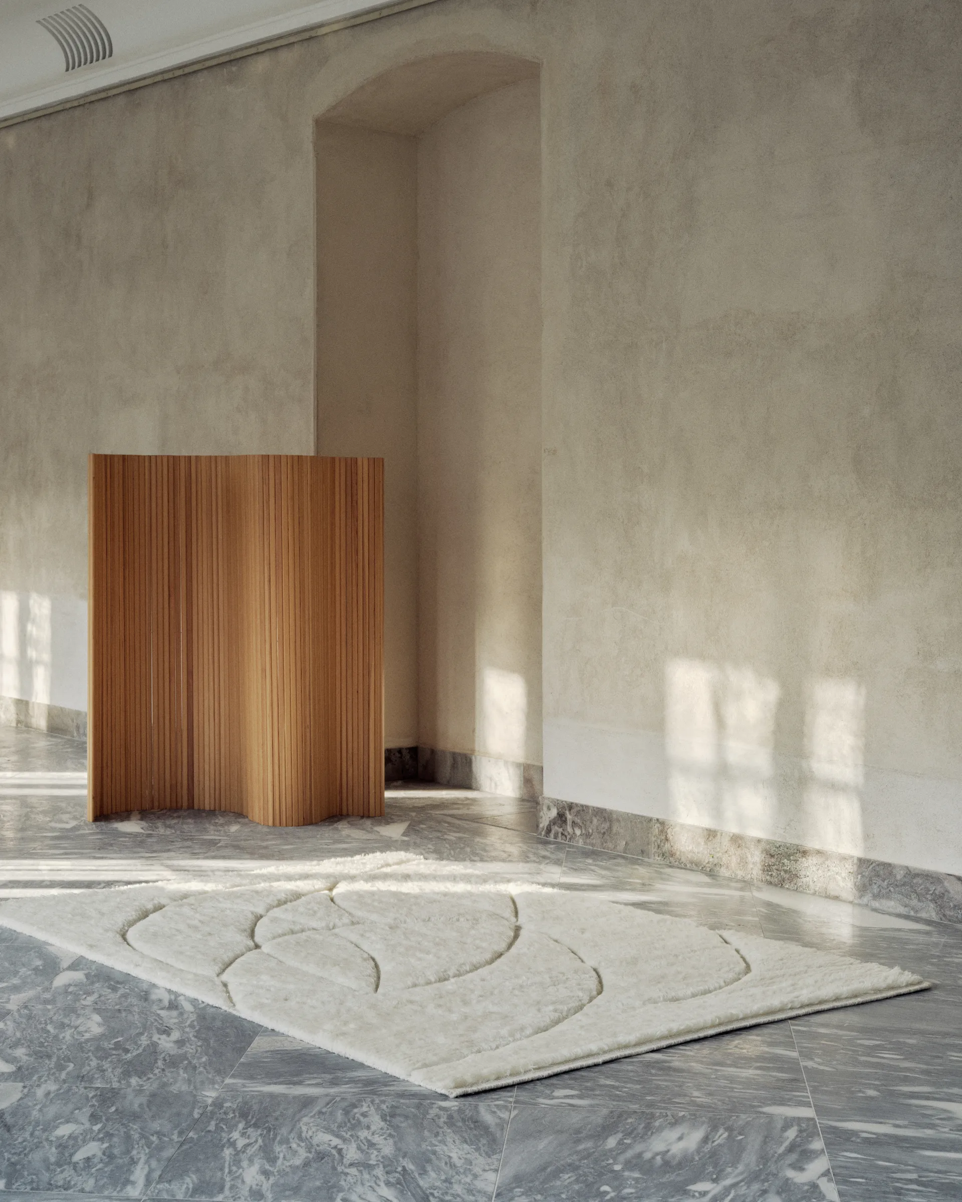 Lineal Sweep uldtæppe, White, 200x300 cm Linie Design