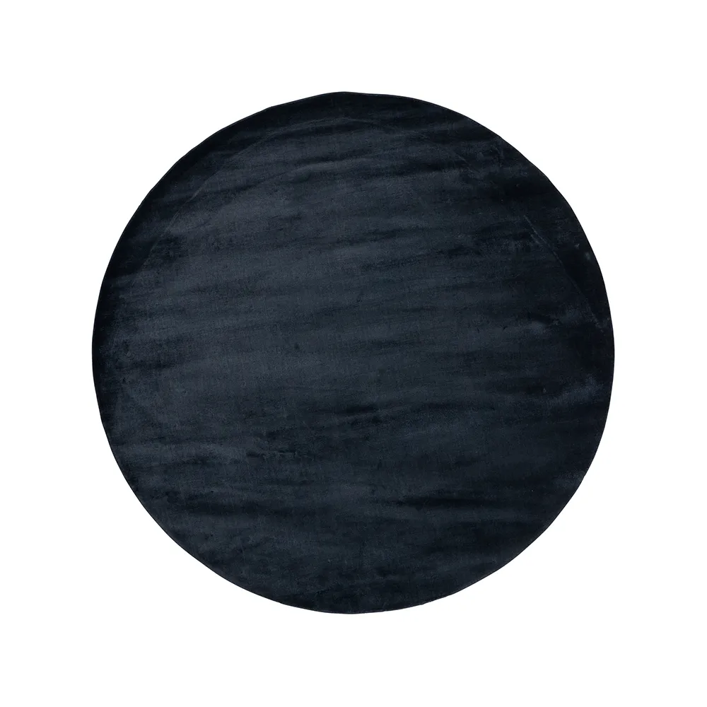 Lucens tæppe rundt, navy Linie Design