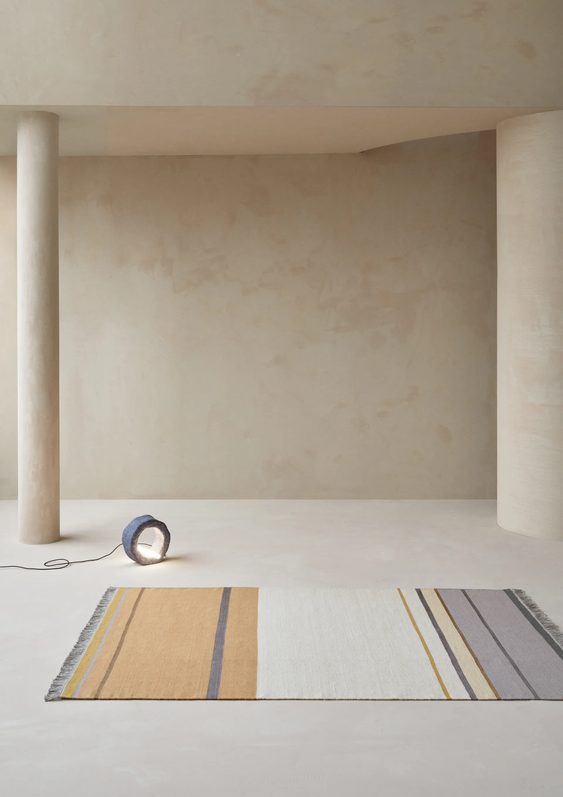 Metallum tæppe 200x300 cm, Mustard Linie Design