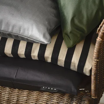 Amalfi pudebetræk 35x50 cm - Dyb smaragdgrøn - Linum