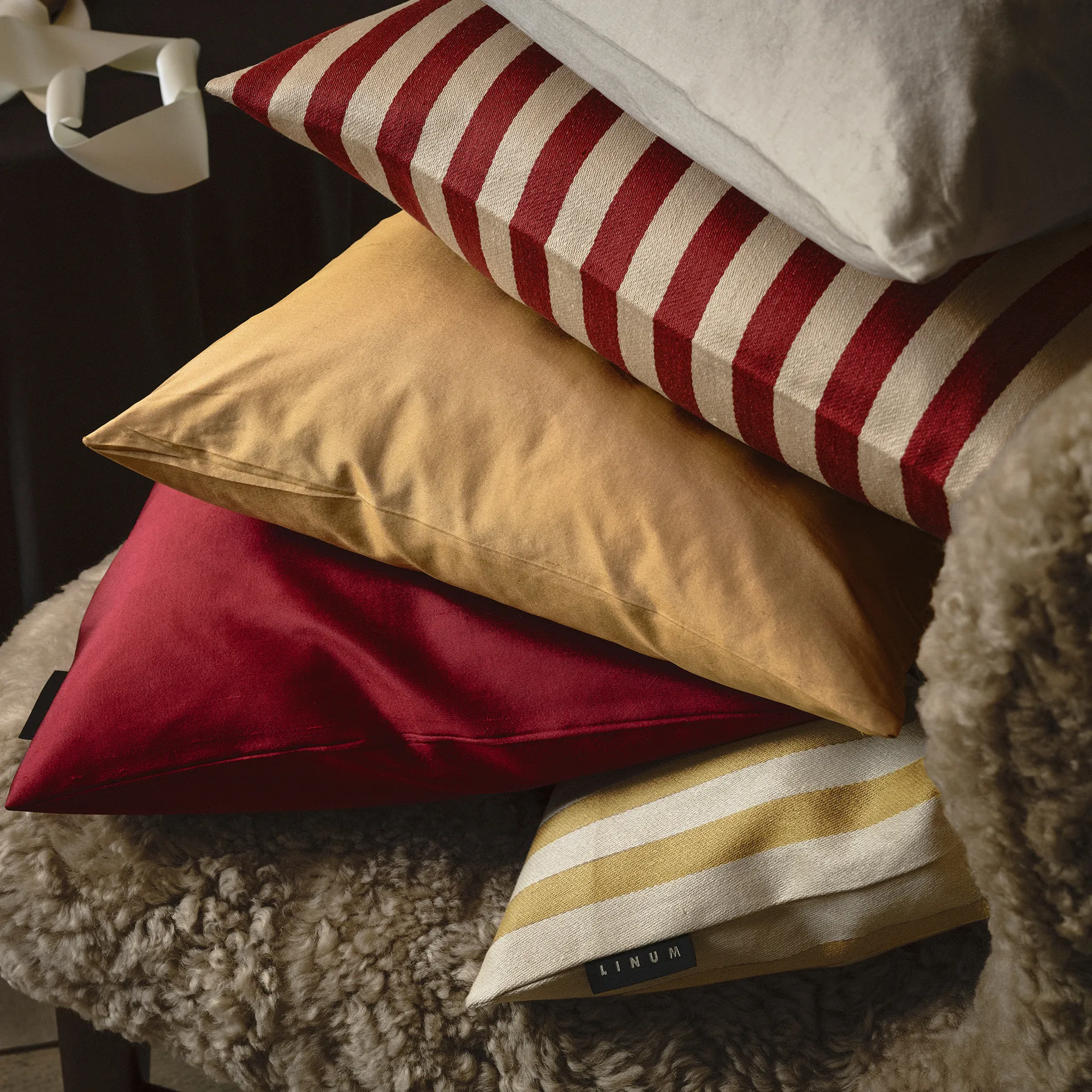 Amalfi pudebetræk 35x50 cm, Rustorange Linum