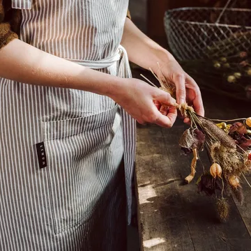 Emma forklæde - Muldvarpebrun - Linum