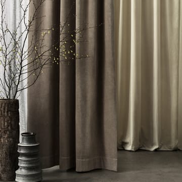 Paolo gardin med rynkebånd - Flødefarvet beige - Linum