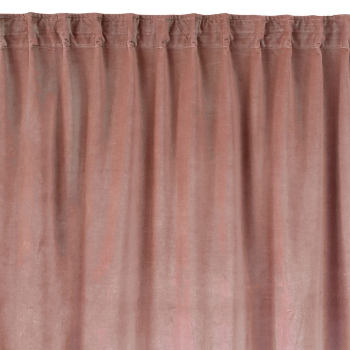 Paolo gardin med rynkebånd - Støvet rosa - Linum