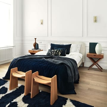 Paolo sengetæppe 260x270 cm - Blækblå - Linum