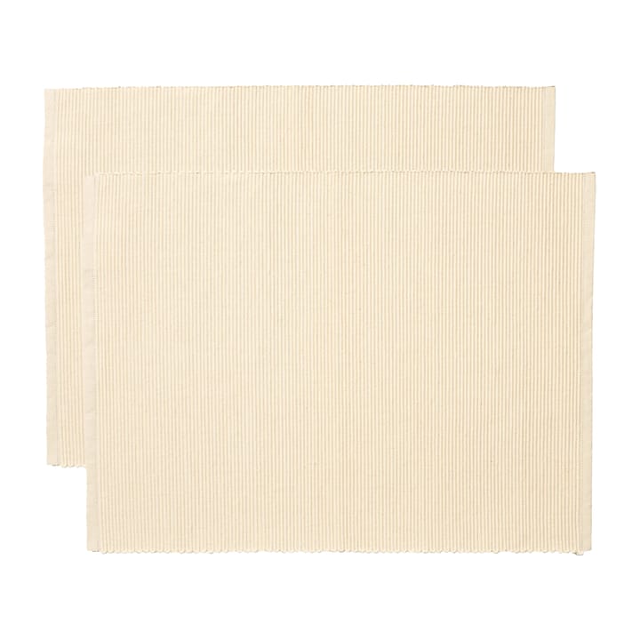 Uni bordskåner 35x46 cm 2-pak - Cremet beige - Linum