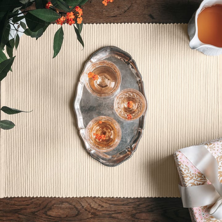 Uni bordskåner 35x46 cm 2-pak, Cremet beige Linum