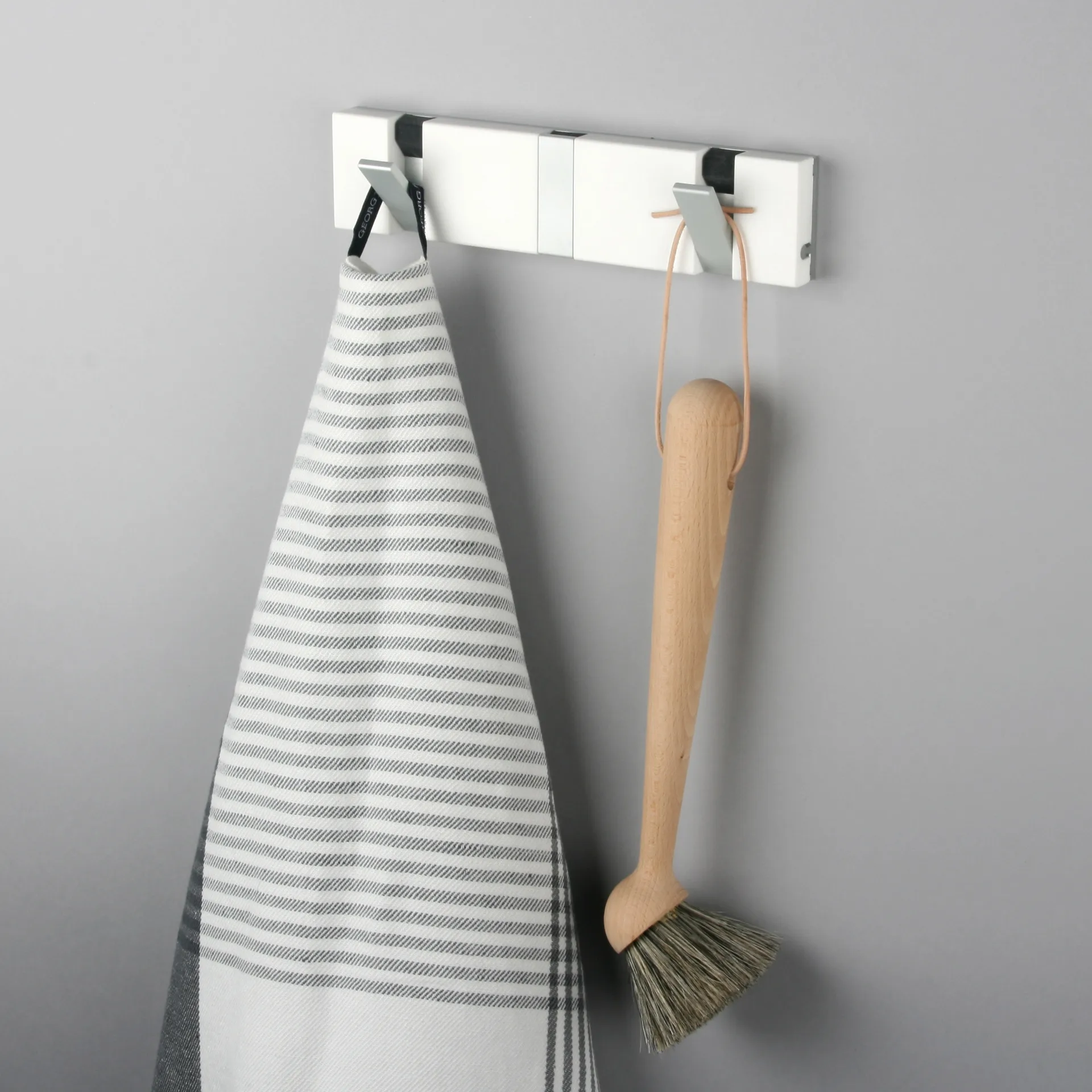 Loca Knax Lite 3 knagerække, 20 cm, hvid LoCa