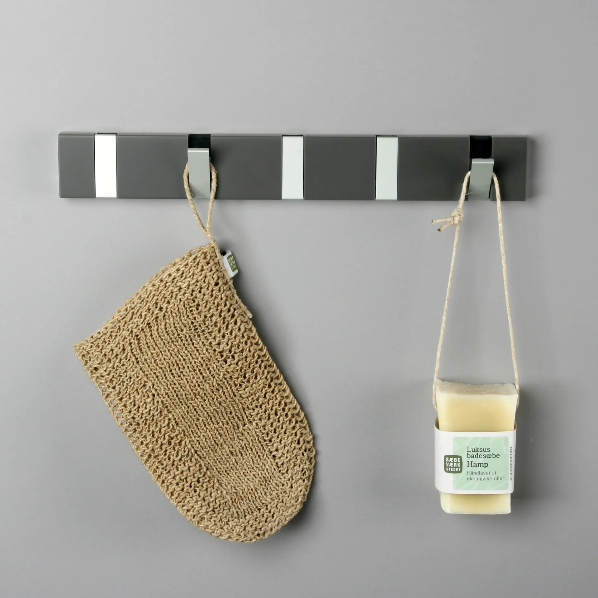 Loca Knax Lite 5 knagerække, 33 cm, grå LoCa