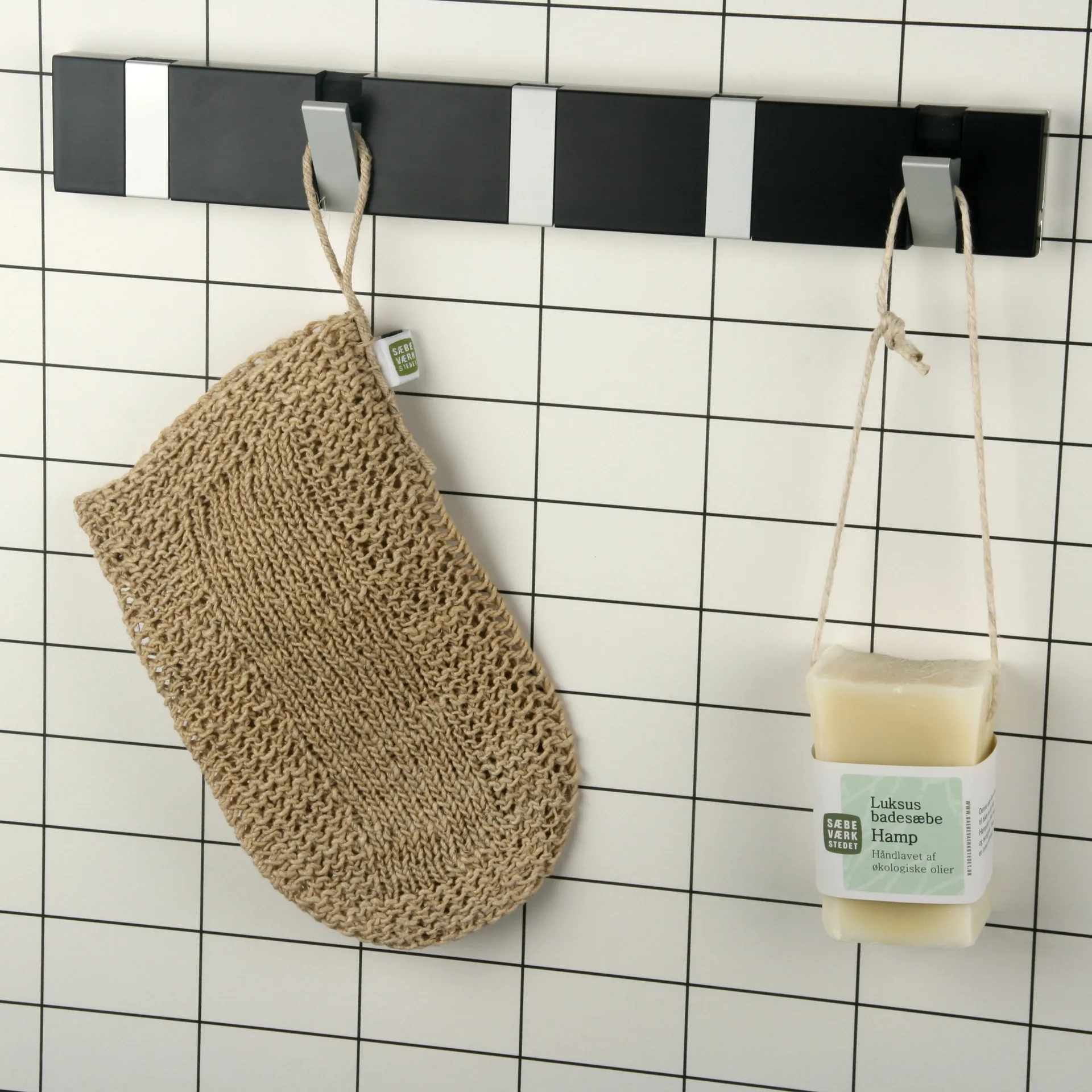 Loca Knax Lite 5 knagerække, 33 cm, sort LoCa