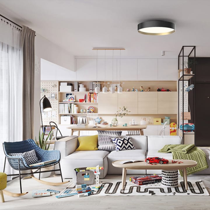 Lucia 45 plafond, Sort-guld Loom Design