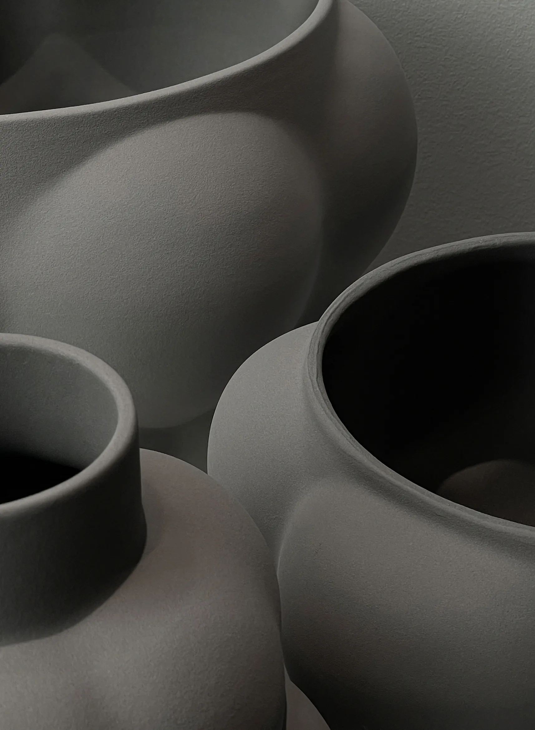 Balloon 05 skål/krukke h24 cm Ø32 cm, Sanded Grey Louise Roe