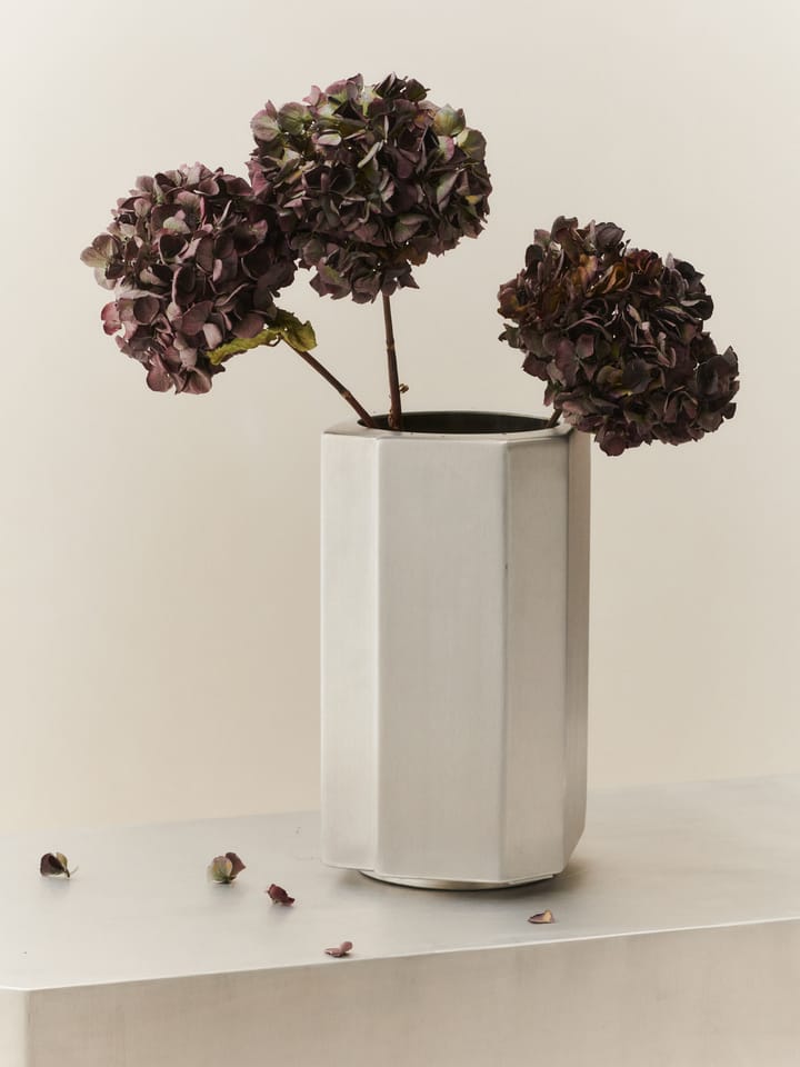 Funki krukke S 36 cm, Brushed Aluminium Louise Roe