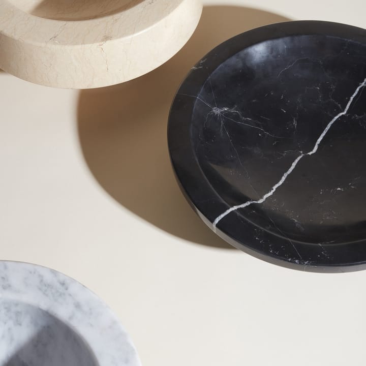 Gallery bakke 33 cm - Sort marmor - Louise Roe