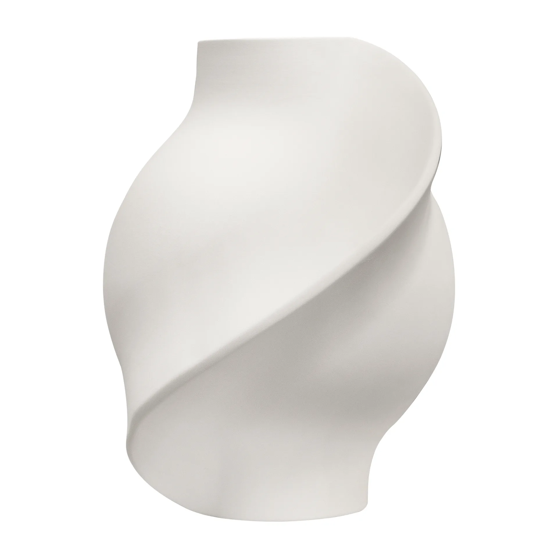 Pirout vase 01 22 cm, Raw White Louise Roe