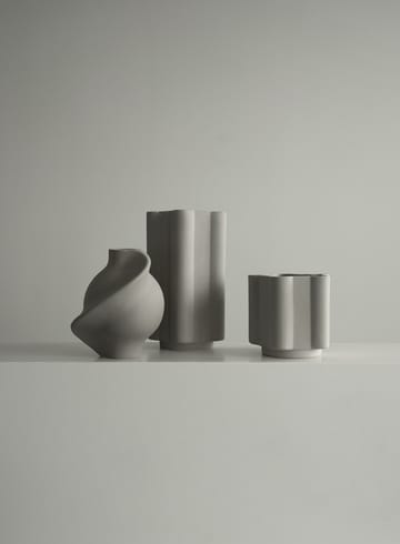 Pirout vase 01 22 cm - Sanded Grey - Louise Roe