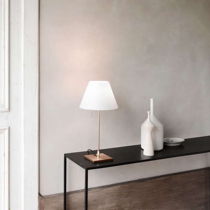 Costanzina D13 pi.c bordlampe, hvid, on-off switch Luceplan
