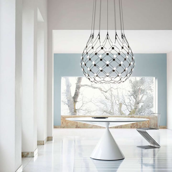 Mesh loftslampe, sort, large Luceplan