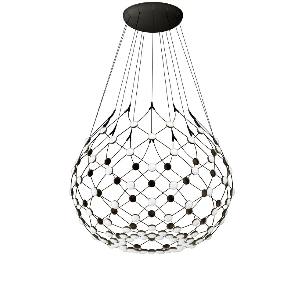 Mesh loftslampe, sort, medium Luceplan