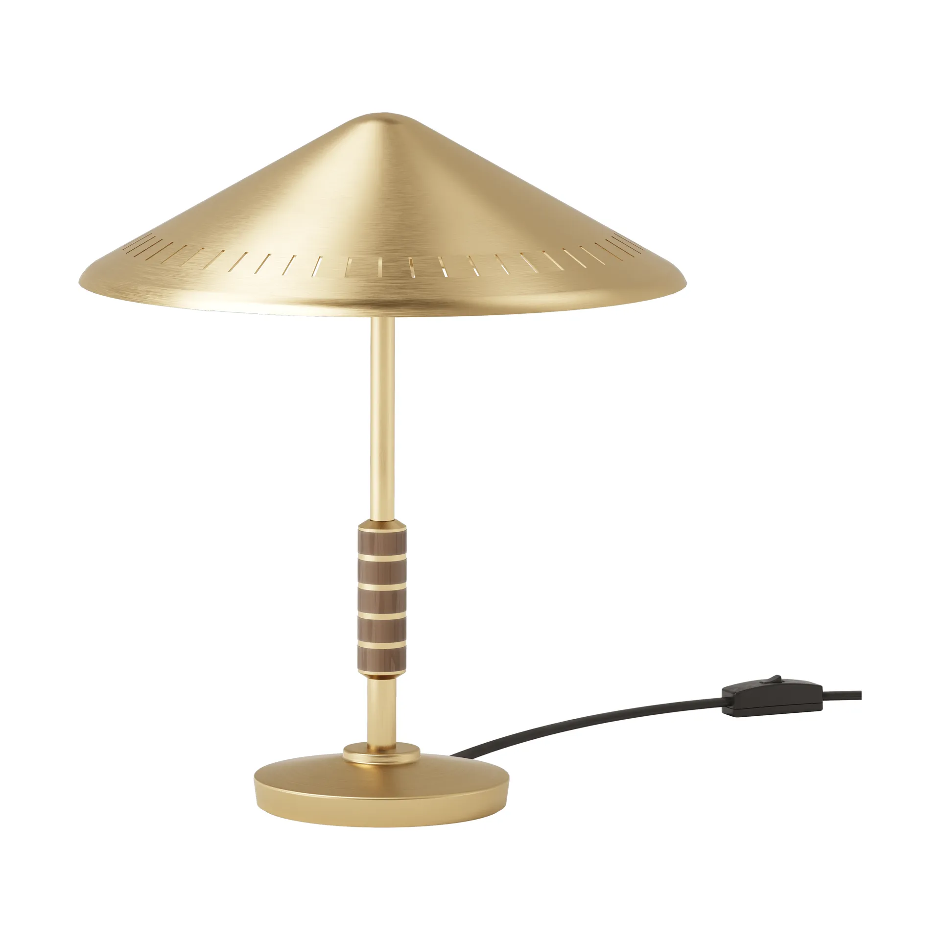 Governor 250 bordlampe, Brass-walnut LYFA