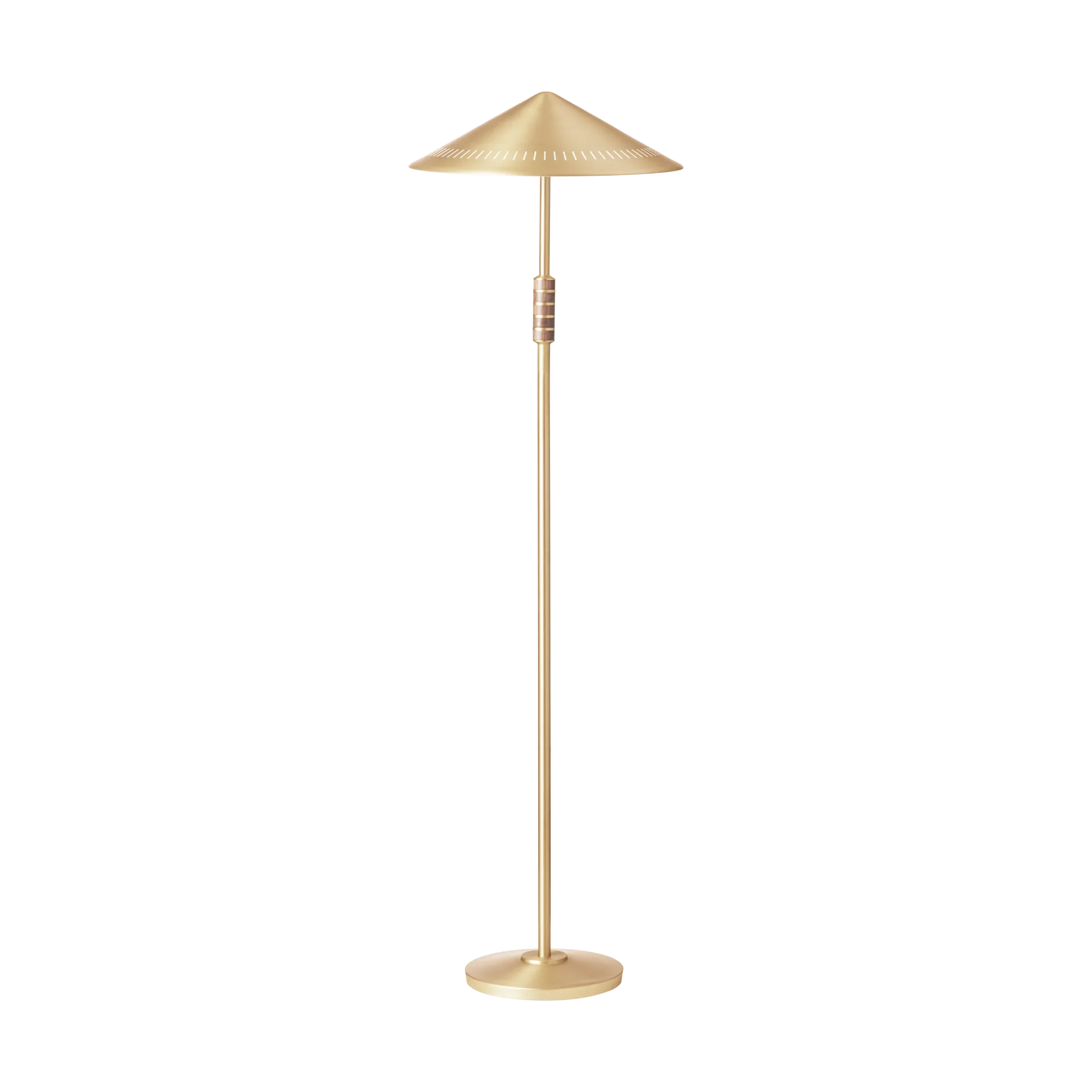 Governor 405 gulvlampe, Brass-walnut LYFA