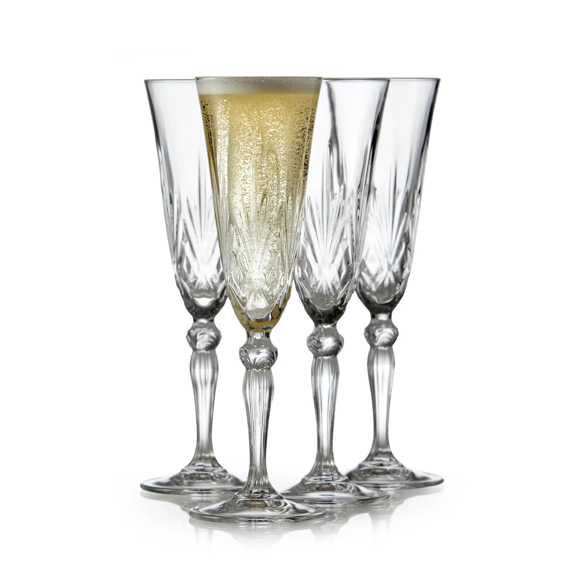 Melodia champagneglas 16 cl 4-pak, Krystal Lyngby Glas