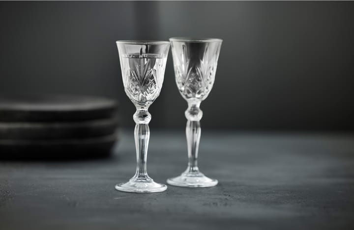 Melodia snapseglas på fod 5 cl 4-pak, Clear Lyngby Glas