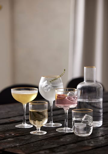 Palermo Gold cocktailglas 31,5 cl 4-pak - Klar/Guld - Lyngby Glas